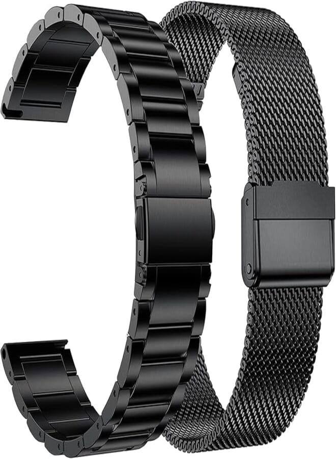 Compatible for Sumsung Galaxy Watch 7 40mm 44mm/Galaxy Watch 6 Classic 47mm 43mm/Galaxy Watch 6/5 44mm 40mm/Galaxy Watch 5 Pro 45mm Bands Men Women, 20mm Milanese and Stainless Steel Metal